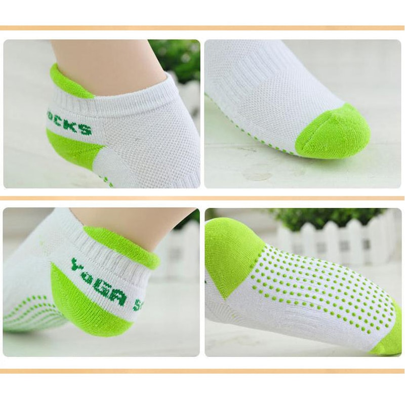 Women Fitness Professional Non-Slip Sports Socks Yoga Socks Silicone Massage Socks Cotton Pilates Socks with Grip Exercise Gym - Image 2