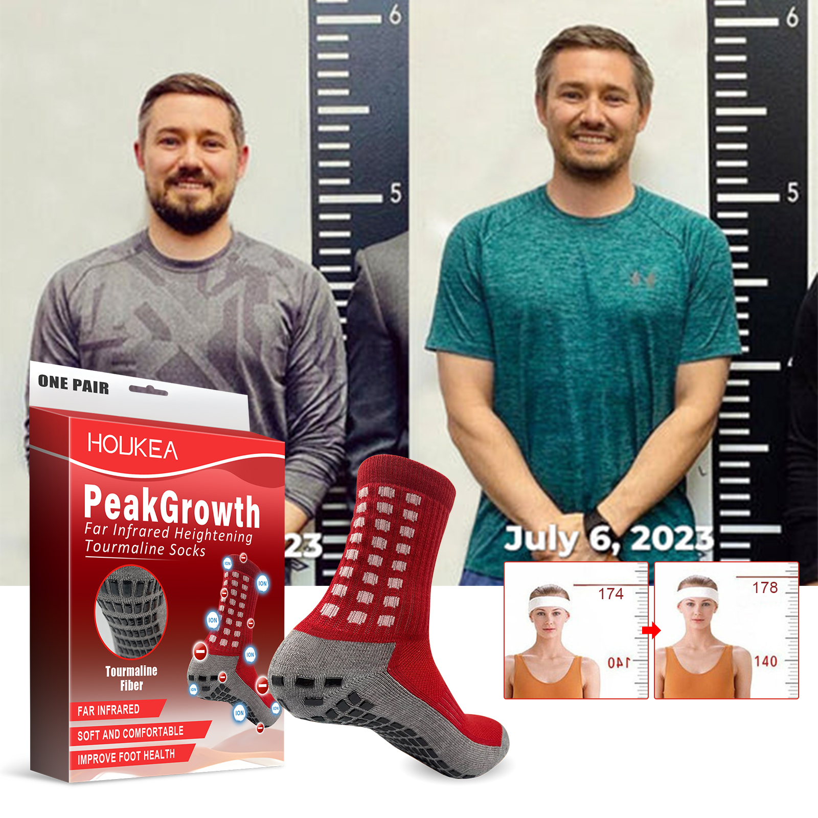 Foot Massage Socks, Outdoor Exercise Fitness Breathable Comfort Foot Massage Promote Non-Slip Warm Socks - Image 3